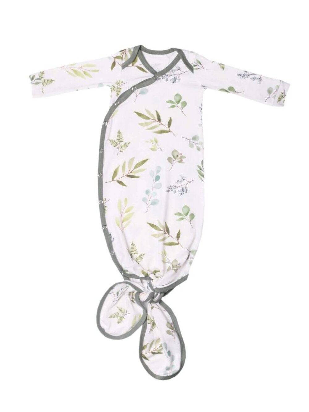 Copper Pearl Newborn Knotted Gown in "Haven" Print